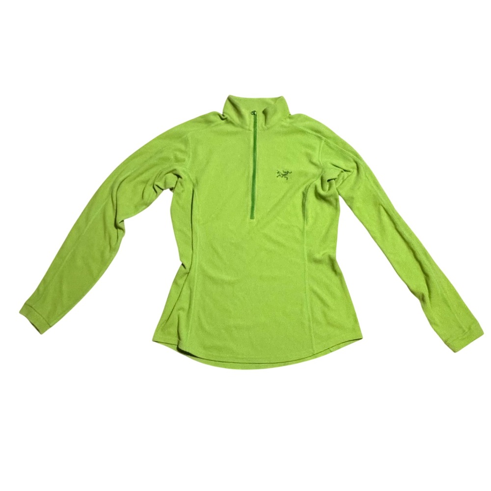 Arcteryx Delta LT Zip Neck Polartec Fleece Lime Green Womens Large